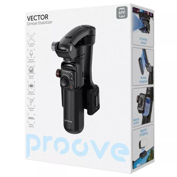 Стабілізатор Proove Vector Gimbal Stabilizerі, з комплектним петличним мікрофоном MPVR00002001 фото