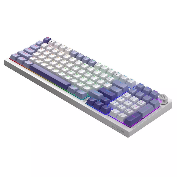 Бездротова клавіатура Proove Gaming Slicker (Ukraine Layout) White-purple WKSL00022402 фото