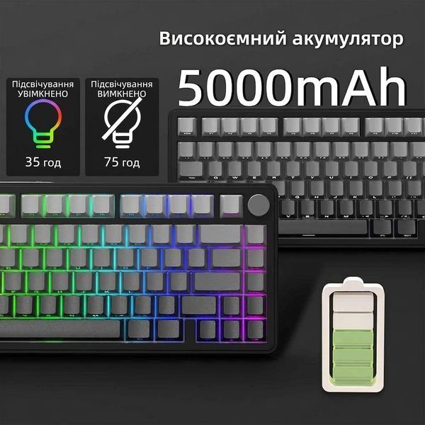 Механічна клавіатура Attack shark x85 Black gradient X85BGWJS фото
