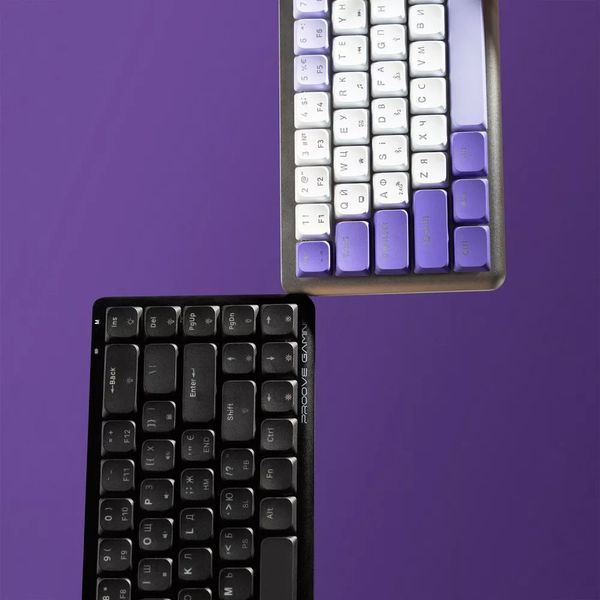 Бездротова клавіатура Proove Gaming AFK (Ukraine Layout) White-purple WKAFK1022002 фото