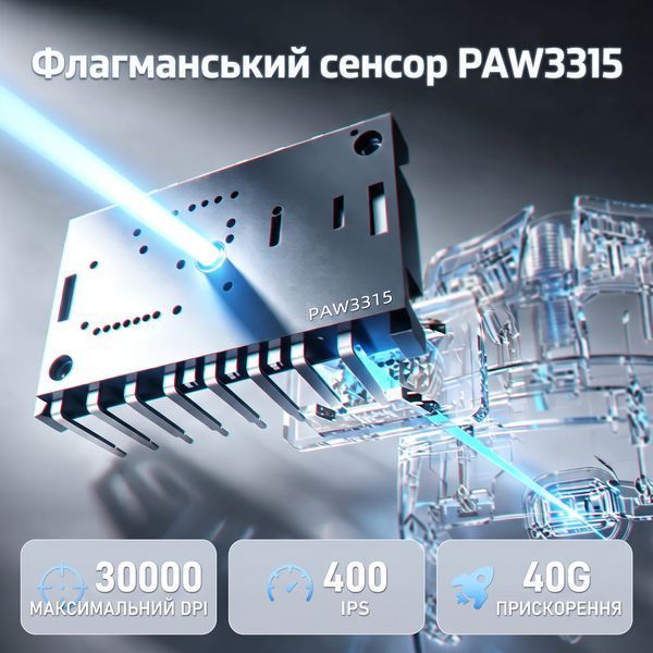 Ігроша миша Attack shark X11 PRO V2 White-Black X11PV2WB фото